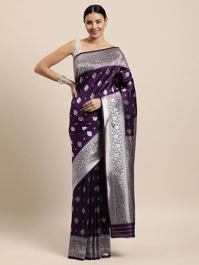 Soft Silk Saree for Women | Jacquard Zari Woven Design | With Blouse Piece