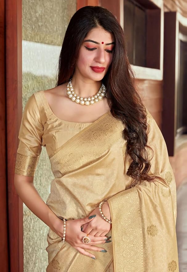 Kanjivaram Pure Soft Silk Saree for Women | Zari Woven Handloom