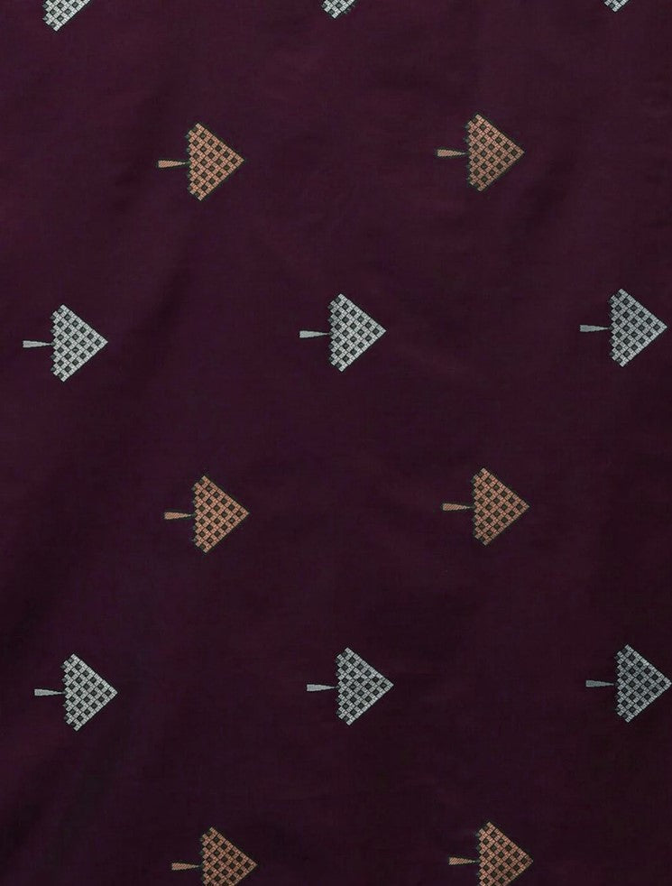 Purple Kanjivaram Soft Silk Saree for Women | Zari Woven Design