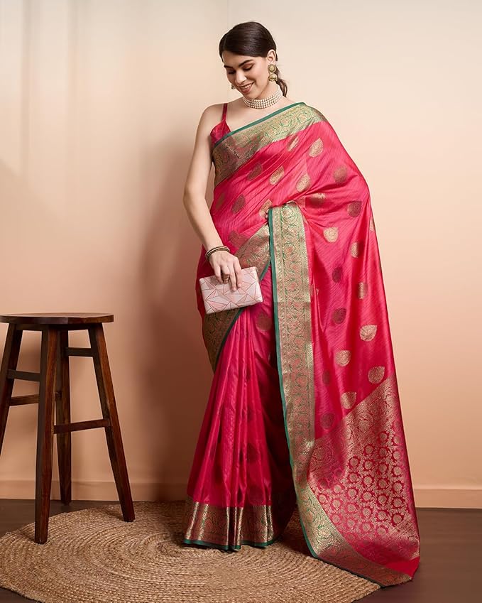 Kanjivaram Ready to Wear Silk Saree with Blouse Piece | Kanchipuram Silk