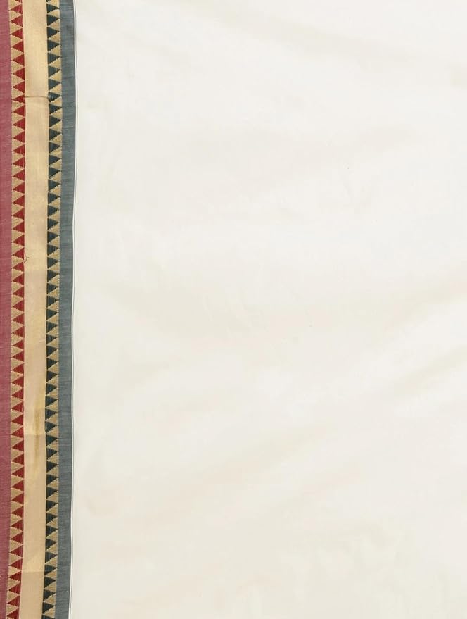 Cotton Kasavu Saree for Women | Traditional Tower Border | With Blouse Piece