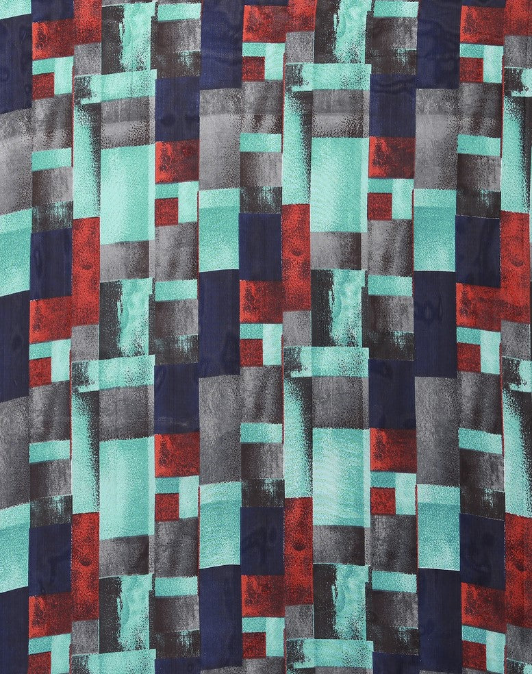 Multicolor Georgette Saree for Women | Floral and Geometric Printed Design